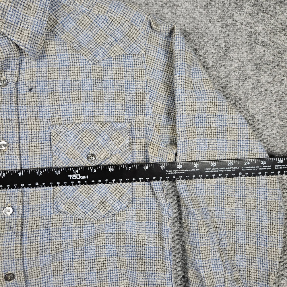 Pendleton Men's Medium Blue Gray Wool Button West… - image 5